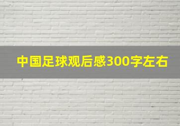 中国足球观后感300字左右