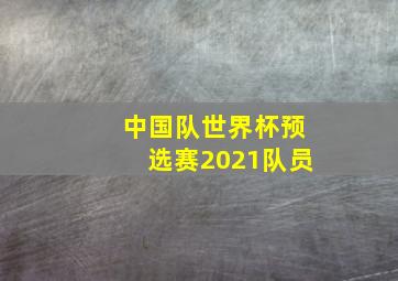 中国队世界杯预选赛2021队员