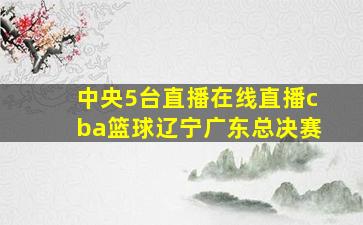 中央5台直播在线直播cba篮球辽宁广东总决赛