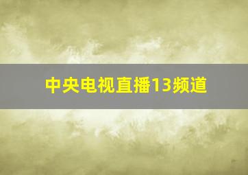 中央电视直播13频道