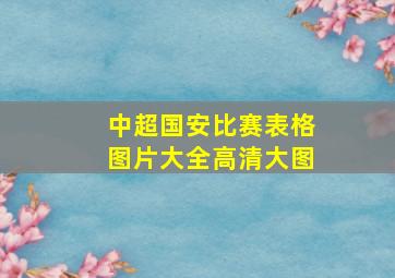 中超国安比赛表格图片大全高清大图