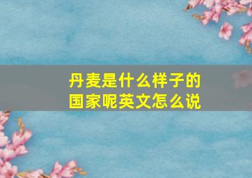 丹麦是什么样子的国家呢英文怎么说