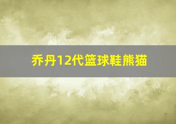 乔丹12代篮球鞋熊猫