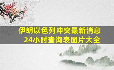 伊朗以色列冲突最新消息24小时查询表图片大全