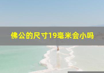 佛公的尺寸19毫米会小吗