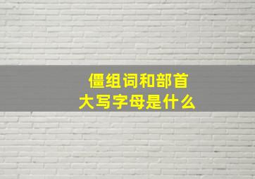 僵组词和部首大写字母是什么