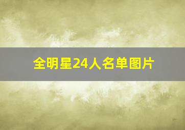 全明星24人名单图片