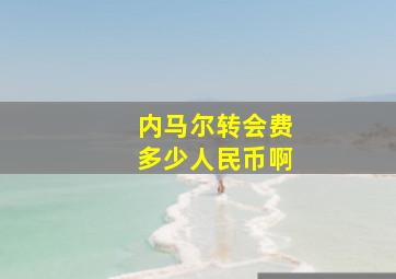 内马尔转会费多少人民币啊