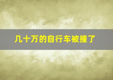 几十万的自行车被撞了