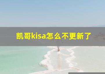 凯哥kisa怎么不更新了