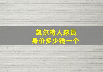 凯尔特人球员身价多少钱一个