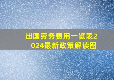 出国劳务费用一览表2024最新政策解读图