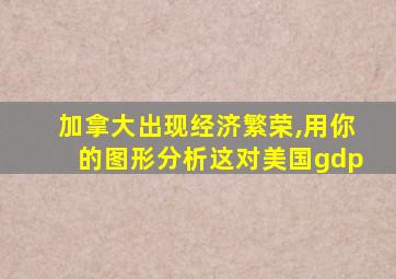 加拿大出现经济繁荣,用你的图形分析这对美国gdp