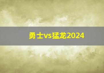 勇士vs猛龙2024