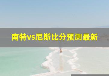 南特vs尼斯比分预测最新