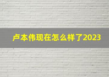 卢本伟现在怎么样了2023