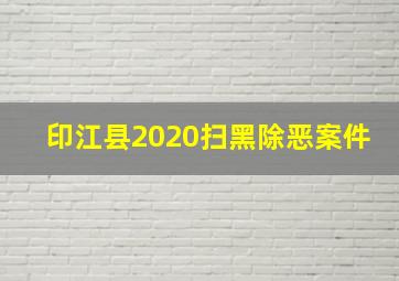 印江县2020扫黑除恶案件