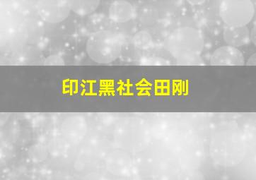 印江黑社会田刚