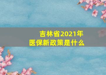 吉林省2021年医保新政策是什么