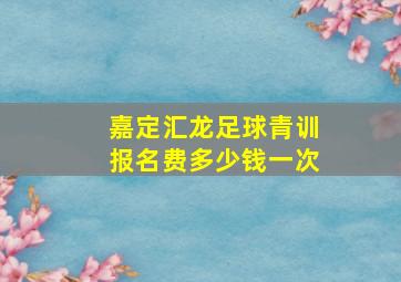 嘉定汇龙足球青训报名费多少钱一次