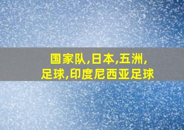 国家队,日本,五洲,足球,印度尼西亚足球