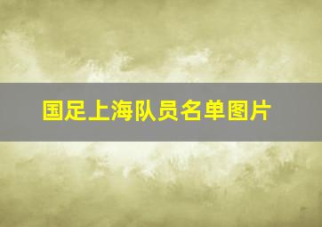 国足上海队员名单图片