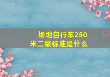 场地自行车250米二级标准是什么