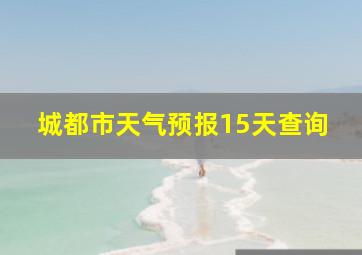 城都市天气预报15天查询