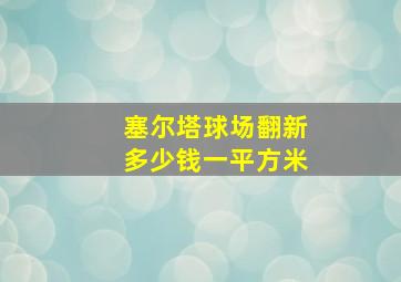 塞尔塔球场翻新多少钱一平方米