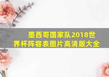 墨西哥国家队2018世界杯阵容表图片高清版大全