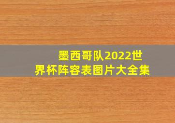 墨西哥队2022世界杯阵容表图片大全集