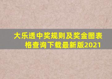 大乐透中奖规则及奖金图表格查询下载最新版2021