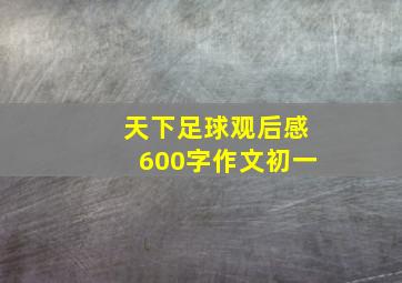 天下足球观后感600字作文初一