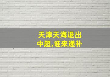 天津天海退出中超,谁来递补