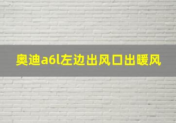 奥迪a6l左边出风口出暖风