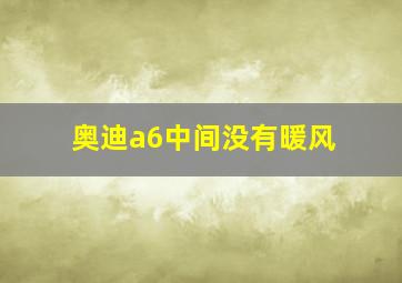 奥迪a6中间没有暖风