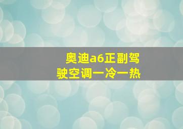 奥迪a6正副驾驶空调一冷一热