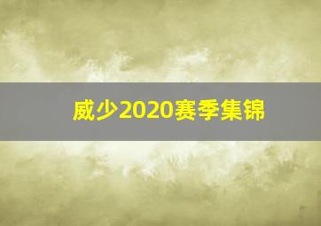 威少2020赛季集锦