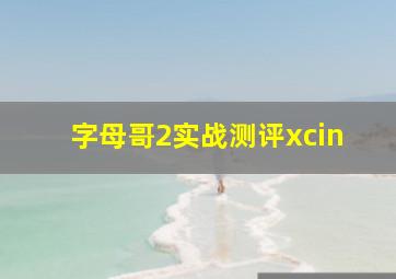 字母哥2实战测评xcin