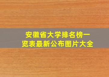 安徽省大学排名榜一览表最新公布图片大全