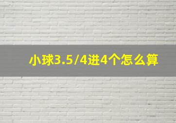 小球3.5/4进4个怎么算