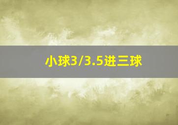 小球3/3.5进三球