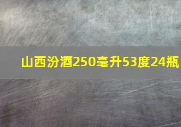 山西汾酒250毫升53度24瓶