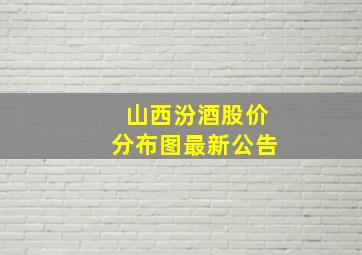 山西汾酒股价分布图最新公告