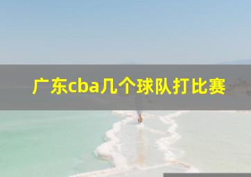 广东cba几个球队打比赛