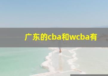 广东的cba和wcba有