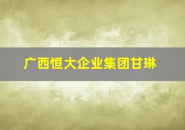 广西恒大企业集团甘琳