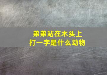 弟弟站在木头上打一字是什么动物