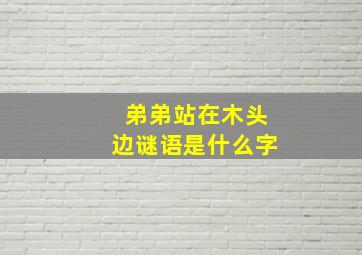 弟弟站在木头边谜语是什么字