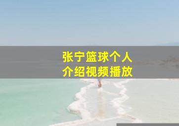 张宁篮球个人介绍视频播放